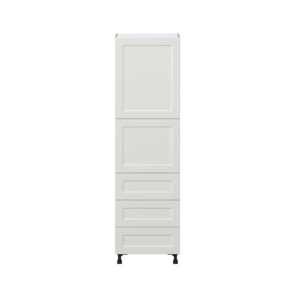 Wisteria Painted Light Gray Recessed Assembled Pantry Cabinet 2 Doors with 3 Drawers and 2 Inner Drawers (24 in. W X 84.5 in. H X 24 in. D)