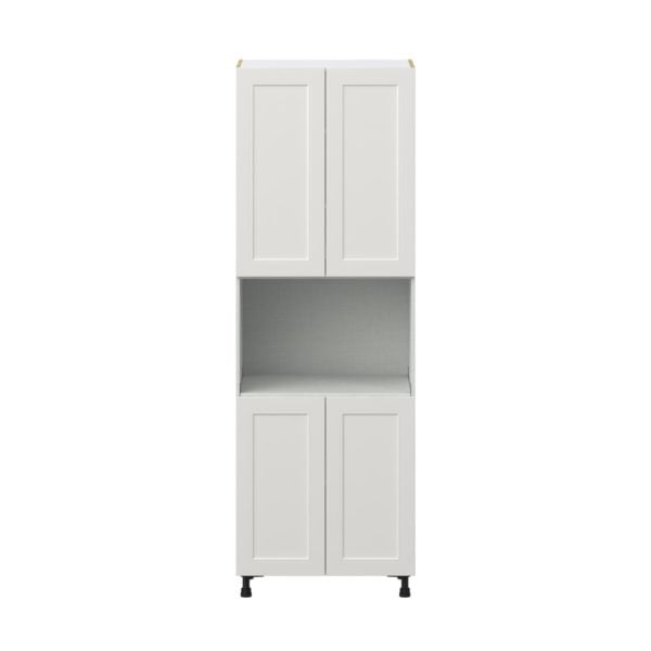 Wisteria Painted Light Gray Recessed Assembled Pantry Micro/Oven  Cabinet (30 in. W x 89.5 in. H x 24 in. D)