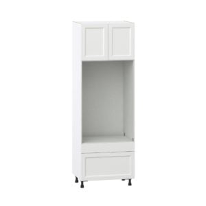 Magnolia Painted Bright White Recessed Assembled Pantry Microwave/Oven Cabinet with 2 Drawers (30 in. W X 89.5 in. H X 24 in. D)