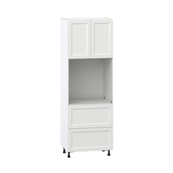 Magnolia Painted Bright White Recessed Assembled Pantry Single Oven Cabinet with 2 Drawer (30 in. W X 89.5 in. H X 24 in. D)