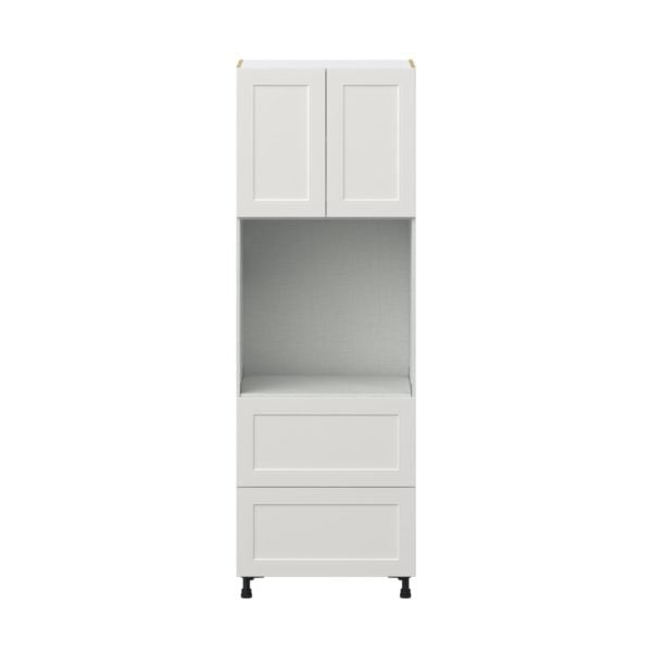 Wisteria Painted Light Gray Recessed Assembled Pantry Single Oven Cabinet with 2 Drawer (30 in. W X 89.5 in. H X 24 in. D)