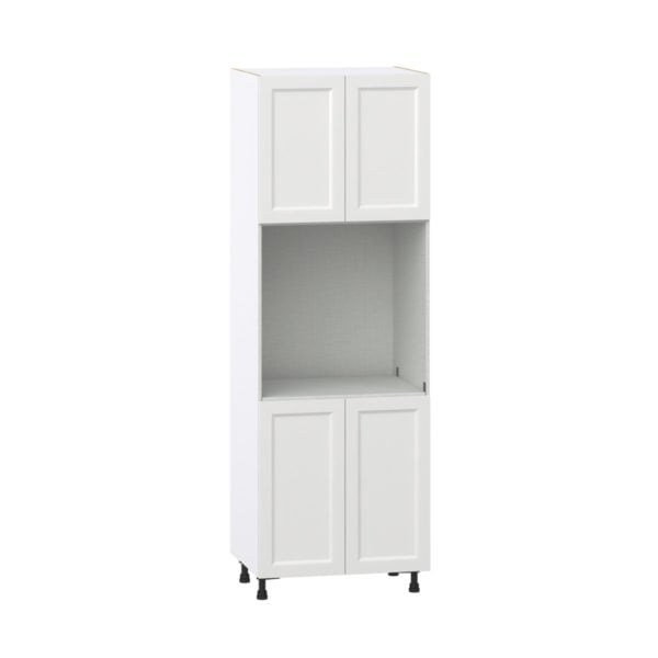 Magnolia Painted Bright White Recessed Assembled Single Oven  Cabinet (30 in. W x 89.5 in. H x 24 in. D)