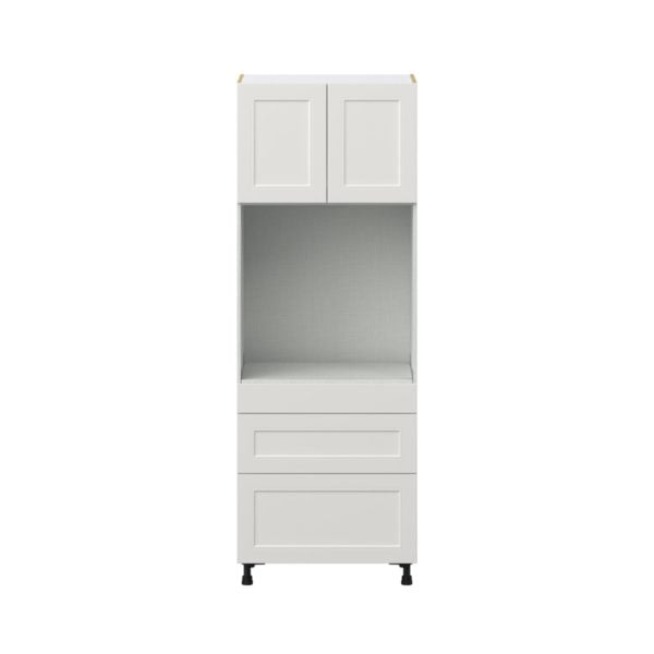 Wisteria Painted Light Gray Recessed Assembled Single Oven  Cabinet with 3 Drawers (30 in. W x 84.5 in. H x 24 in. D)