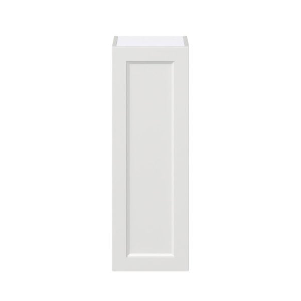 Magnolia Painted Bright White Recessed Assembled Wall  Cabinet with Full High Door (12 in. W x 35 in. H x 14 in. D)