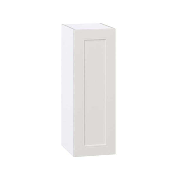 Wisteria Painted Light Gray Recessed Assembled Wall  Cabinet with Full High Door (12 in. W x 35 in. H x 14 in. D)