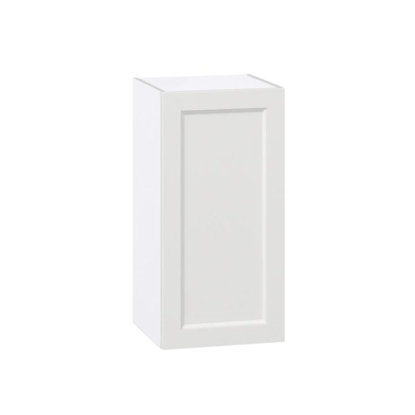 Magnolia Painted Bright White Recessed Assembled Wall  Cabinet with Full High Door (15 in. W x 30 in. H x 14 in. D)