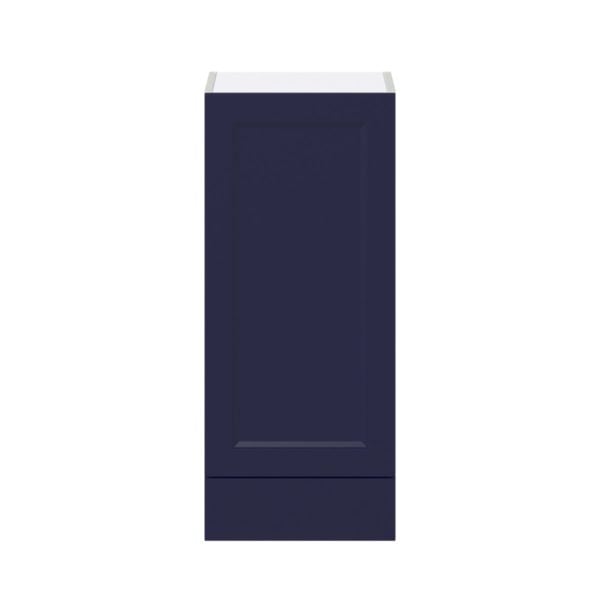 Camellia Painted Midnight Blue Recessed Assembled Wall  Cabinet with a Door and a 5 in. Drawer (15 in. W x 35 in. H x 14 in. D)