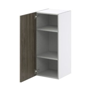 Cordyline Textured Slab Walnut Assembled Wall  Cabinet with Full High Door (15 in. W x 35 in. H x 14 in. D)