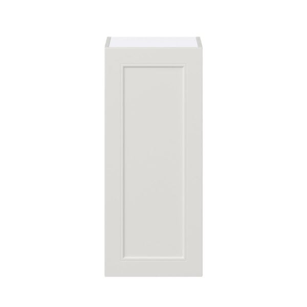 Wisteria Painted Light Gray Recessed Assembled Wall  Cabinet with Full High Door (15 in. W x 35 in. H x 14 in. D)