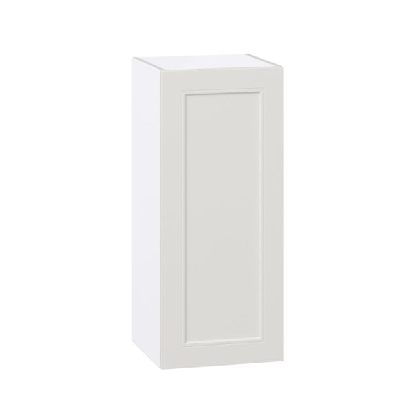 Wisteria Painted Light Gray Recessed Assembled Wall  Cabinet with Full High Door (15 in. W x 35 in. H x 14 in. D)