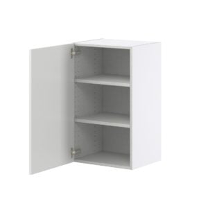 Magnolia Painted Bright White Recessed Assembled Wall  Cabinet with Full high Door (18 in. W x 30 in. H x 14 in. D)