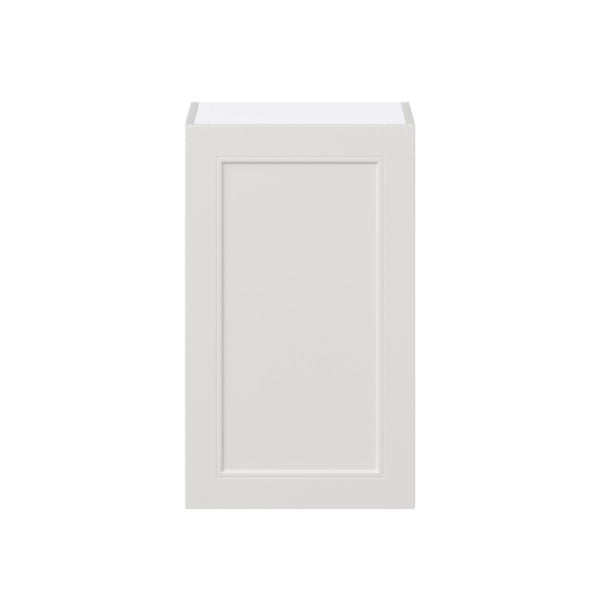 Wisteria Painted Light Gray Recessed Assembled Wall  Cabinet with Full high Door (18 in. W x 30 in. H x 14 in. D)