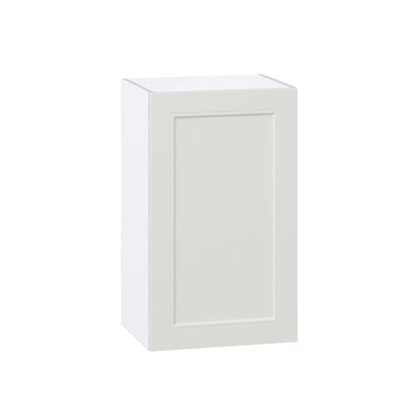 Wisteria Painted Light Gray Recessed Assembled Wall  Cabinet with Full high Door (18 in. W x 30 in. H x 14 in. D)