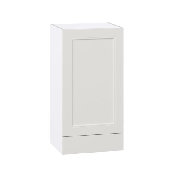 Wisteria Painted Light Gray Recessed Assembled Wall  Cabinet with a Door and a 5 in. Drawer (18 in. W x 35 in. H x 14 in. D)