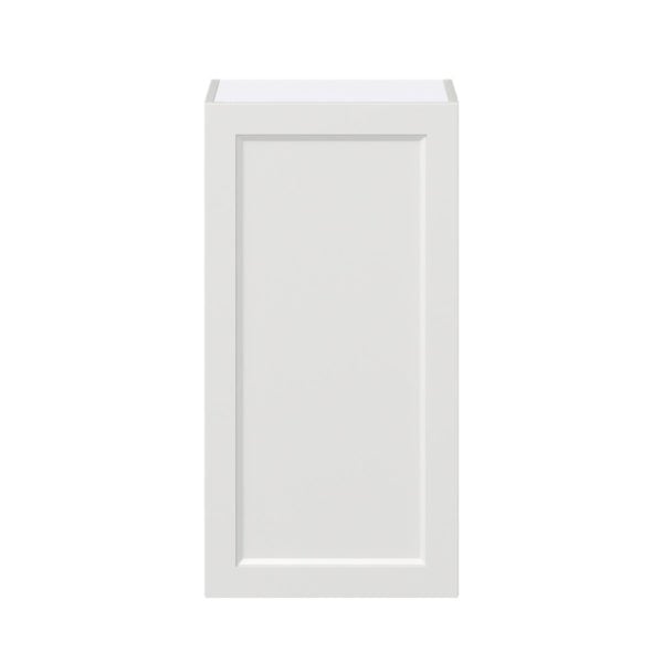 Magnolia Painted Bright White Recessed Assembled Wall  Cabinet with Full High Door (18 in. W x 35 in. H x 14 in. D)