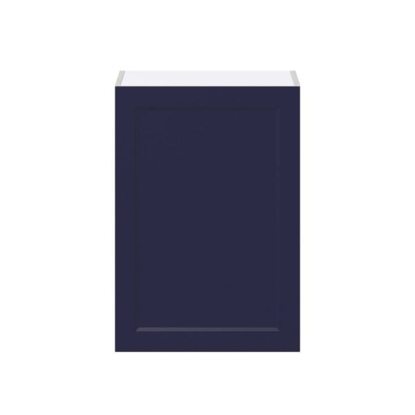 Camellia Painted Midnight Blue Recessed Assembled Wall  Cabinet with Full High Door (21 in. W x 30 in. H x 14 in. D)