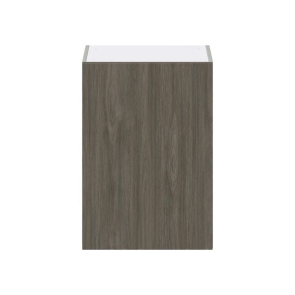 Cordyline Textured Slab Walnut Assembled Wall  Cabinet with Full High Door (21 in. W x 30 in. H x 14 in. D)