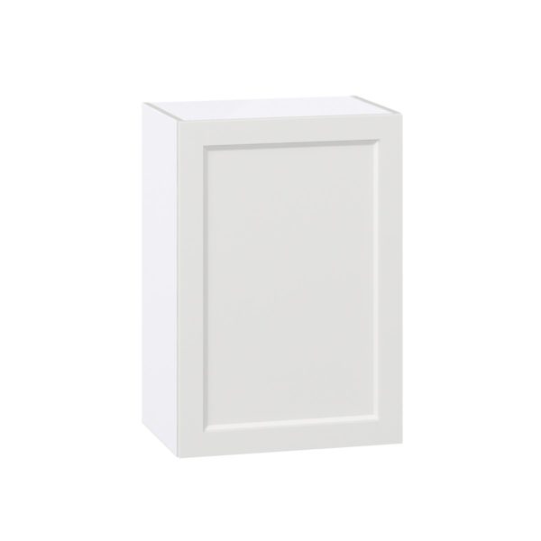 Magnolia Painted Bright White Recessed Assembled Wall  Cabinet with Full High Door (21 in. W x 30 in. H x 14 in. D)