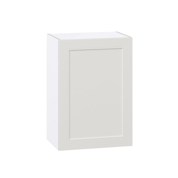 Wisteria Painted Light Gray Recessed Assembled Wall  Cabinet with Full High Door (21 in. W x 30 in. H x 14 in. D)