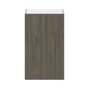 Cordyline Textured Slab Walnut Assembled Wall  Cabinet with Full High Door (21 in. W x 35 in. H x 14 in. D)