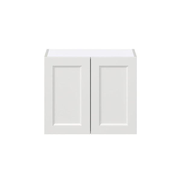 Magnolia Painted Bright White Recessed Assembled Wall  Cabinet with 2 Full High Doors (24 in. W X 20 in. H X 14 in. D)