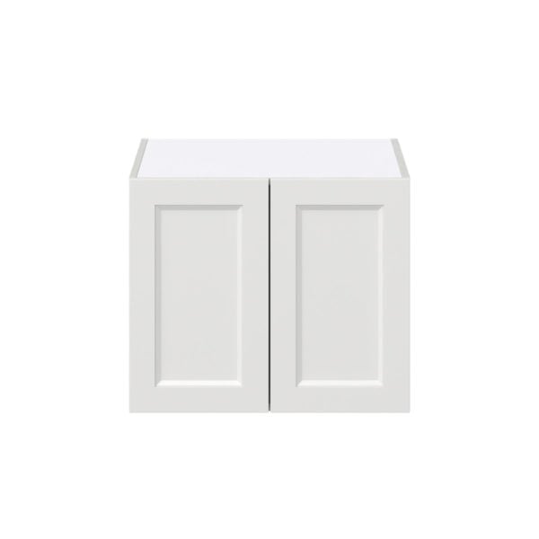 Magnolia Painted Bright White Recessed Assembled Wall  Cabinet with 2 Full High Doors (24 in. W X 20 in. H X 24 in. D)