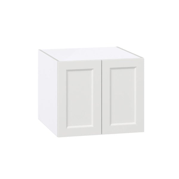 Magnolia Painted Bright White Recessed Assembled Wall  Cabinet with 2 Full High Doors (24 in. W X 20 in. H X 24 in. D)