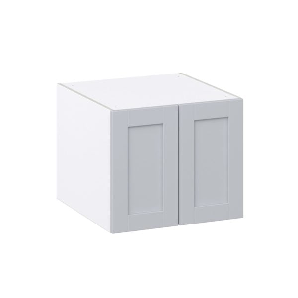 Sea Holly Light Gray  Shaker Assembled Wall  Cabinet with 2 Full High Doors (24 in. W X 20 in. H X 24 in. D)