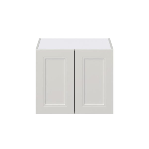 Wisteria Painted Light Gray Recessed Assembled Wall  Cabinet with 2 Full High Doors (24 in. W X 20 in. H X 24 in. D)