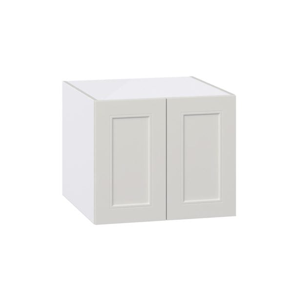 Wisteria Painted Light Gray Recessed Assembled Wall  Cabinet with 2 Full High Doors (24 in. W X 20 in. H X 24 in. D)