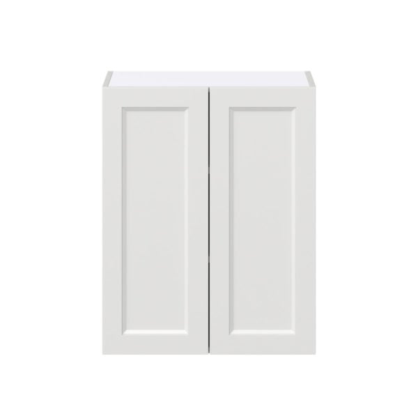 Magnolia Painted Bright White Recessed Assembled Wall  Cabinet  with 2 Full high Doors (24 in. W x 30 in. H x 14 in. D)