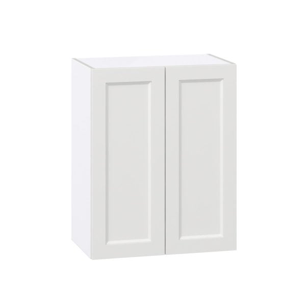 Magnolia Painted Bright White Recessed Assembled Wall  Cabinet  with 2 Full high Doors (24 in. W x 30 in. H x 14 in. D)