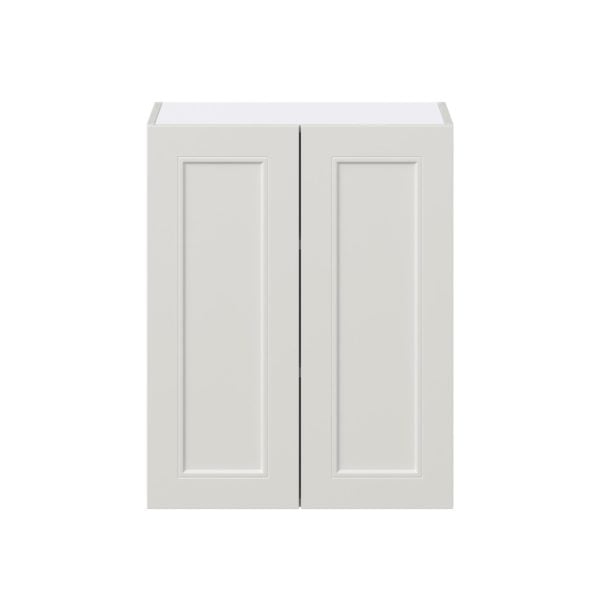 Wisteria Painted Light Gray Recessed Assembled Wall  Cabinet  with 2 Full high Doors (24 in. W x 30 in. H x 14 in. D)