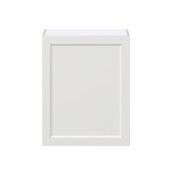 Magnolia Painted Bright White Recessed Assembled Wall  Cabinet with Full High Door (24 in. W x 30 in. H x 14 in. D)