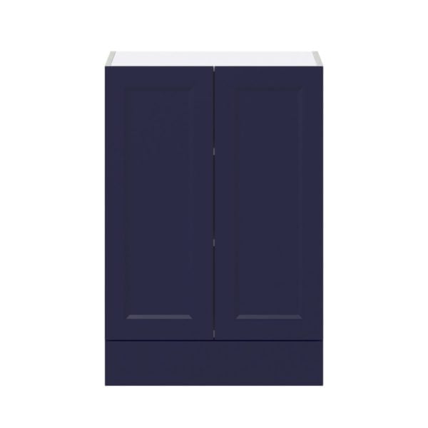 Camellia Painted Midnight Blue Recessed Assembled Wall  Cabinet with 2 Doors and a 5 in. Drawer (24 in. W x 35 in. H x 14 in. D)