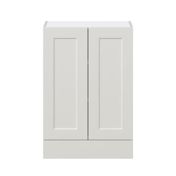 Wisteria Painted Light Gray Recessed Assembled Wall  Cabinet with 2 Doors and a 5 in. Drawer (24 in. W x 35 in. H x 14 in. D)