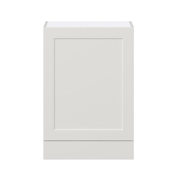 Wisteria Painted Light Gray Recessed Assembled Wall  Cabinet with a Door and a 5 in. Drawer (24 in. W x 35 in. H x 14 in. D)