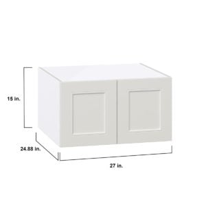 Wisteria Painted Light Gray Recessed Assembled Deep Wall Bridge  Cabinet (27 in. W X 15 in. H X 24 in. D)