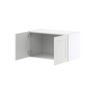 Magnolia Painted Bright White Recessed Assembled Wall Bridge  Cabinet (30 in. W X 15 in. H X 14 in. D)