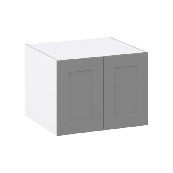 Willow Painted Slate Gray  Shaker Assembled Deep Wall Bridge Cabinet (27 in. W X 20 in. H X 24 in. D)