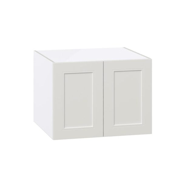 Wisteria Painted Light Gray Recessed Assembled Deep Wall Bridge Cabinet (27 in. W X 20 in. H X 24 in. D)