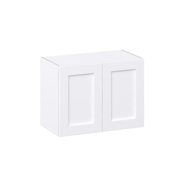 Dahlia Bright White  Shaker Assembled Wall Bridge  Cabinet (27 in. W X 20 in. H X 14 in. D)