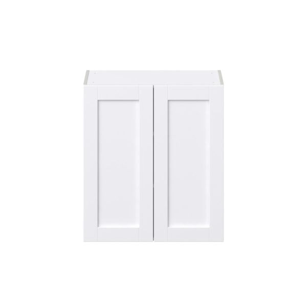 Dahlia Bright White  Shaker Assembled Wall  Cabinet (27 in. W X 30 in. H X 14 in. D)