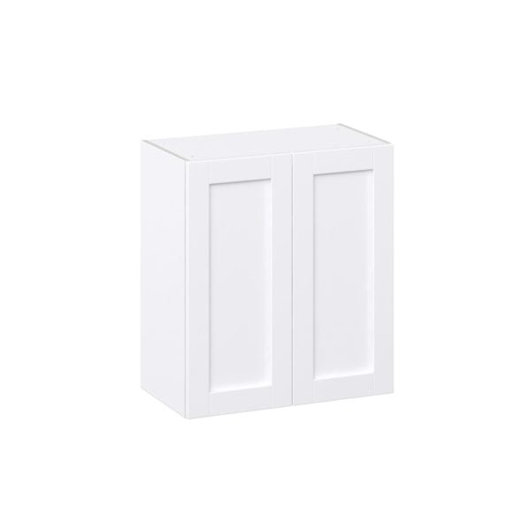 Dahlia Bright White  Shaker Assembled Wall  Cabinet (27 in. W X 30 in. H X 14 in. D)