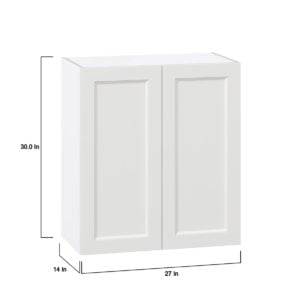 Magnolia Painted Bright White Recessed Assembled Wall  Cabinet (27 in. W X 30 in. H X 14 in. D)