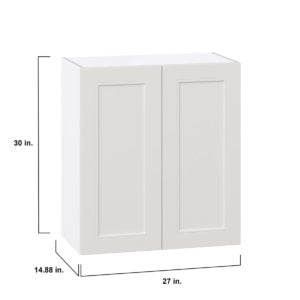 Wisteria Painted Light Gray Recessed Assembled Wall  Cabinet (27 in. W X 30 in. H X 14 in. D)