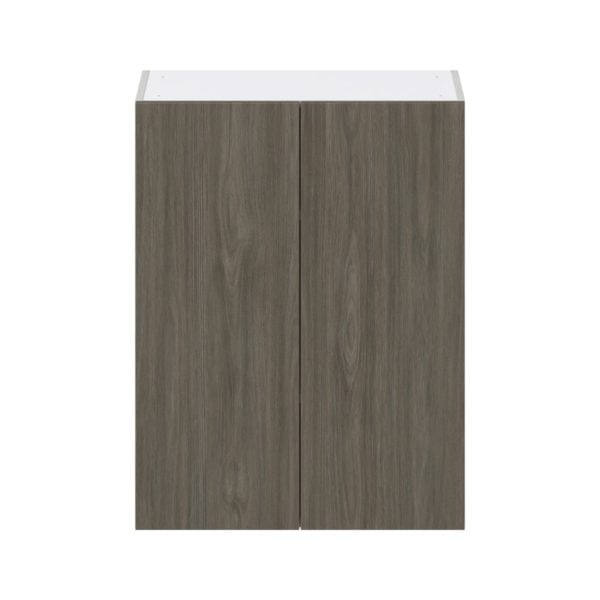 Cordyline Textured Slab Walnut Assembled Wall  Cabinet (27 in. W X 35 in. H X 14 in. D)