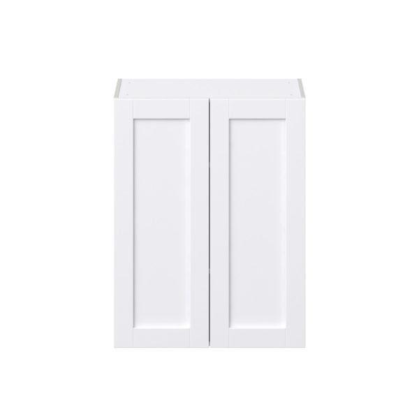 Dahlia Bright White  Shaker Assembled Wall  Cabinet (27 in. W X 35 in. H X 14 in. D)