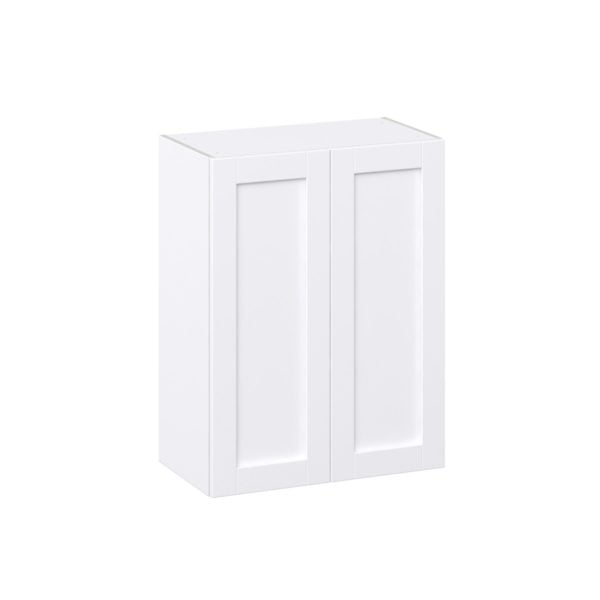 Dahlia Bright White  Shaker Assembled Wall  Cabinet (27 in. W X 35 in. H X 14 in. D)