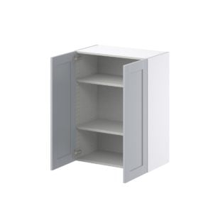 Sea Holly Light Gray  Shaker Assembled Wall  Cabinet (27 in. W X 35 in. H X 14 in. D)